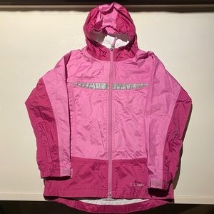 LL BEAN pink rain jacket